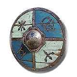 Blue-White Wooden Shield